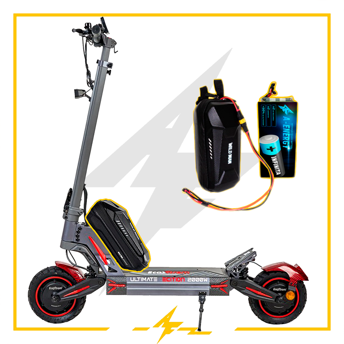 Batería externa autonomía patinete eléctrico 52V Ecoxtrem M41 Tank