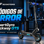 Guía de códigos de error del patinete eléctrico SmartGyro Rockway GTS de AF SCOOTERS.