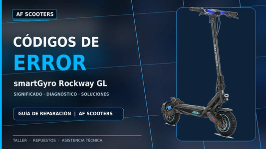 Patinete eléctrico SmartGyro Rockway GL guía de códigos de error de AF SCOOTERS