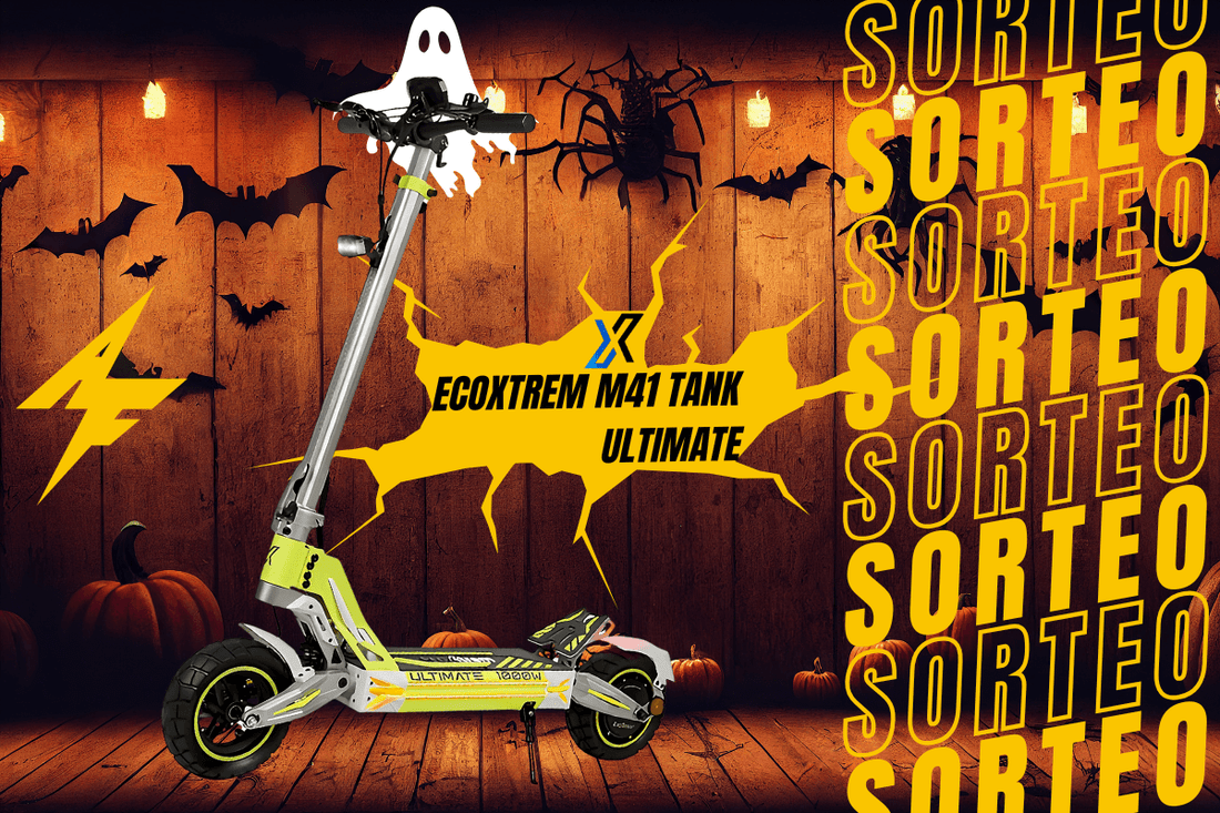 Sorteo patinete eléctrico Ecoxtrem Tank M41 con  AF SCOOTERS venta de patinetes electricos, accesorios, recambios, baterías, taller del patinete