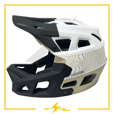 Casco INTEGRA Sport blanco - verde militar para patinete eléctrico